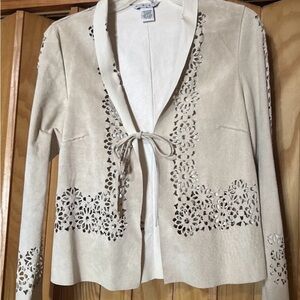 CAbi Cream Leather Jacket
